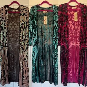 sfc southern fried chics duster bundle - incl. 3 dusters nwt size medium